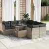 Image de VidaXL Salon de jardin 9 pcs avec coussins gris