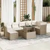Image de VIDAXL Salon de jardin avec coussins 8 pcs beige résine tressée
