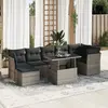 Image de vidaXL Salon de jardin 8 pcs - Gris