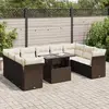 Image de vidaXL Salon de jardin 10 pcs résine tressée - Marron