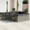Image de vidaXL Salon de jardin 11 pcs - Gris