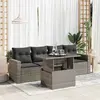 Image de vidaXL Salon de jardin 5 pcs avec coussins - Gris
