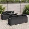 Image de VIDAXL Salon de jardin avec coussins 7 pcs - Noir