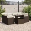 Image de VIDAXL Salon de jardin 7 pcs - Marron - Résine tressée