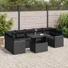 Image de vidaXL Salon de jardin 8 pcs Noir