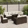 Image de vidaXL Salon de jardin 9 pcs - Marron