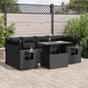 Image de vidaXL Salon de jardin 7 pcs noir