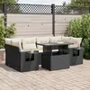 Image de vidaXL Salon de jardin 7 pcs - Noir