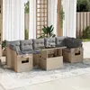 Image de VIDAXL Salon de jardin Beige 8 pcs Résine Tressée