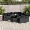 Image de vidaXL Salon de jardin 9 pcs - Noir