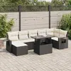 Image de VIDAXL Salon de jardin avec coussins - 8 pcs - Noir