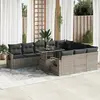Image de vidaXL Salon de jardin 11 pcs - Gris