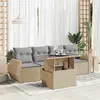 Image de VIDAXL Salon de jardin 5 pcs - Beige résine tressée