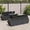 Image de VIDAXL Salon de jardin 7 pcs - Noir