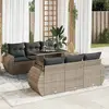 Image de vidaXL Salon de jardin 7pcs gris résine tressée