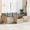 Image de Salon de jardin vidaXL 7 pcs - Beige