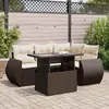 Image de vidaXL Salon de jardin 5 pcs marron