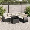 Image de Salon de jardin VIDAXL - 7 pcs - Coussins noirs