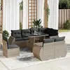 Image de VIDAXL Salon de jardin 9pcs - Gris