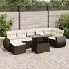 Image de vidaXL Salon de jardin 8 pcs - Marron