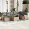 Image de VIDAXL Salon de jardin avec coussins 9 pcs - Beige