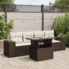 Image de vidaXL Salon de jardin 5 pcs - Marron