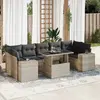 Image de vidaXL Salon de jardin 8pcs - Résine tressée - Gris clair