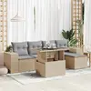 Image de vidaXL Salon de jardin 6 pcs beige