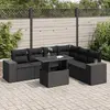 Image de vidaXL Salon de jardin 7 pcs avec coussins noir