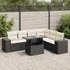 Image de VidaXL Salon de jardin 7 pcs noir résine tressée