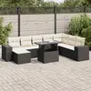 Image de VIDA XL Salon de jardin 9 pcs - Noir