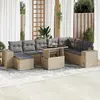 Image de VidaXL Salon de Jardin 9 pcs avec Coussins - Beige