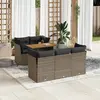 Image de vidaXL Salon de jardin 6 pcs - Gris