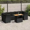 Image de VIDAXL Salon de jardin 8 pcs - Noir