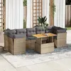 Image de vidaXL Salon de jardin 8 pcs Beige