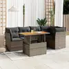 Image de vidaXL Salon de jardin 6 pcs - Gris