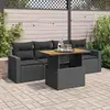 Image de VidaXL 5 pcs Salon de jardin avec coussins - Noir
