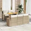 Image de vidaXL Salon de jardin 6 pcs - Beige