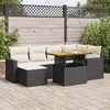 Image de Salon de jardin vidaXL - 7 pcs - Noir