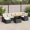 Image de vidaXL Salon de jardin 8 pcs noir