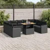 Image de VIDAXL Ensemble de jardin résine tressée - 10 pcs - Noir