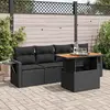 Image de Salon de jardin VIDAXL - 5 pcs - Coussins noirs
