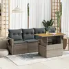 Image de vidaXL Salon de jardin 5 pcs - Gris
