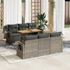 Image de vidaXL Salon de jardin 7 pcs - Gris