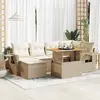 Image de VidaXL Salon de Jardin avec Coussins 7 pcs - Beige