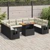 Image de VIDAXL Salon de jardin 10 pcs noir