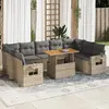 Image de vidaXL Salon de jardin 10 pcs - Beige