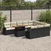 Image de vidaXL Salon de jardin 11 pcs - Noir