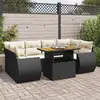 Image de Salon de jardin 7 pcs avec coussins - Noir