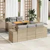 Image de VidaXL Salon de jardin 6 pcs avec coussins beige